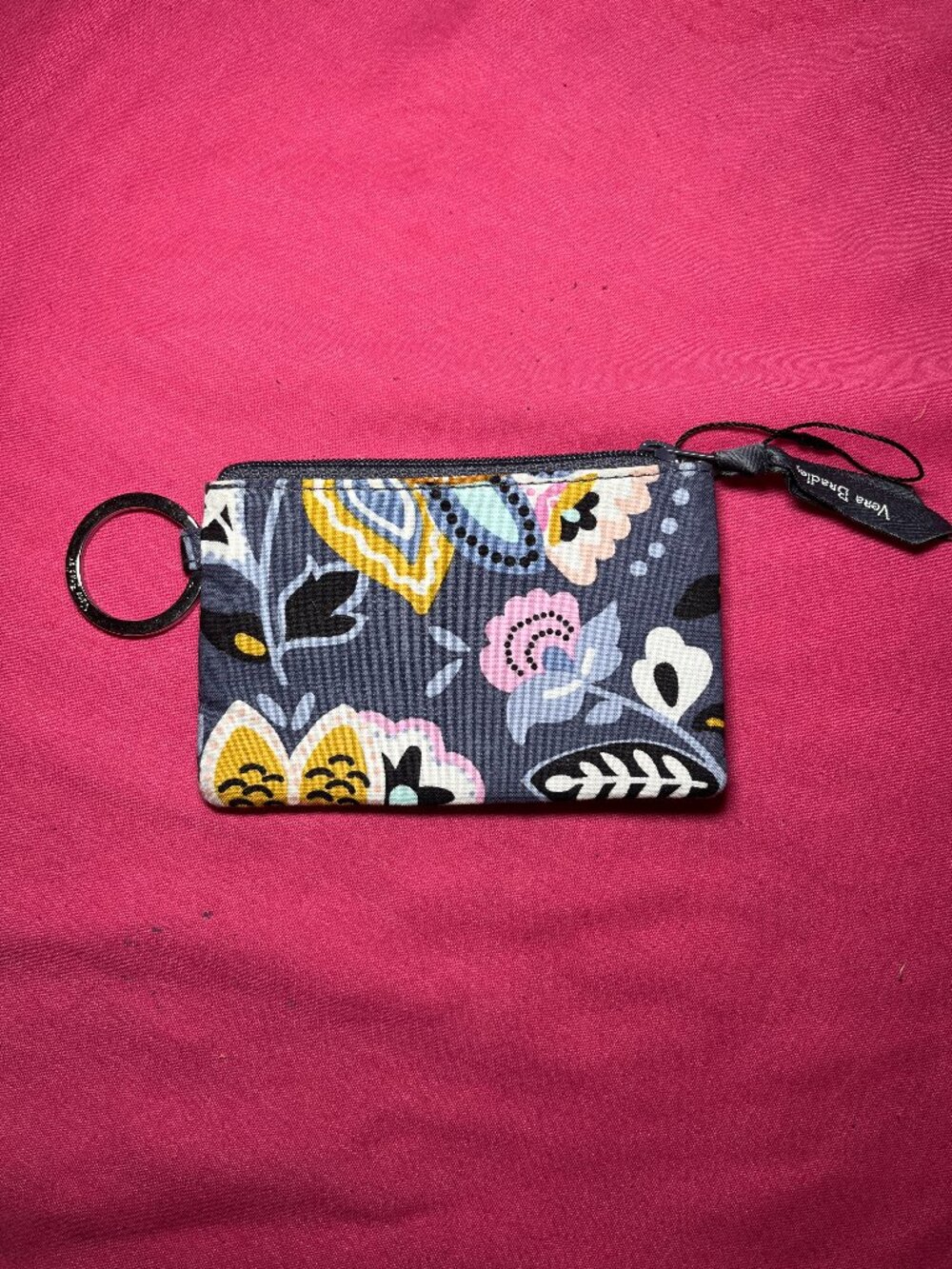 Vera Bradley Zip ID Grey Floral NWOT